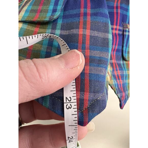 Vintage Womens Plaid Tartan Vest Medium Academia Boho 90s Preppy Classic Cotton - Picture 13 of 14